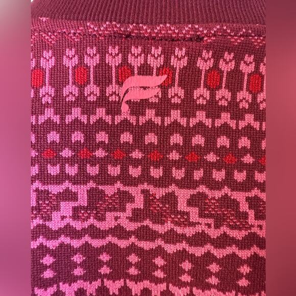 Fabletics Holly Seamless Cropped Long Sleeve Fair Isle Top Size XL - Picture 7 of 10
